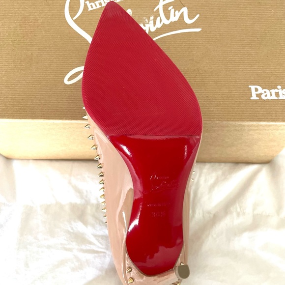 Louboutin Anjalina 100 patent, Nude/light gold, size: 36.5. - Picture 7 of 16
